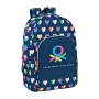 Cartable Benetton Corazones Blue marine (30 x 46 x 14 cm)