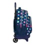 Cartable à roulettes Benetton Corazones Multicouleur Blue marine (33 x 45 x 22 cm)