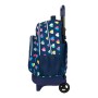 Cartable à roulettes Benetton Corazones Multicouleur Blue marine (33 x 45 x 22 cm)