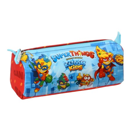 Estuche Escolar SuperThings Kazoom Kids Rojo Azul claro (21 x 8 x 7 cm)