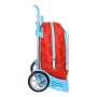 Mochila Escolar con Ruedas SuperThings Kazoom Kids Rojo Azul claro (32 x 42 x 14 cm)