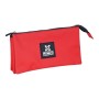 Estuche Escolar Munich Supra Rojo (22 x 12 x 3 cm)