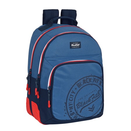 Mochila Escolar BlackFit8 Stamp Azul (32 x 42 x 15 cm)