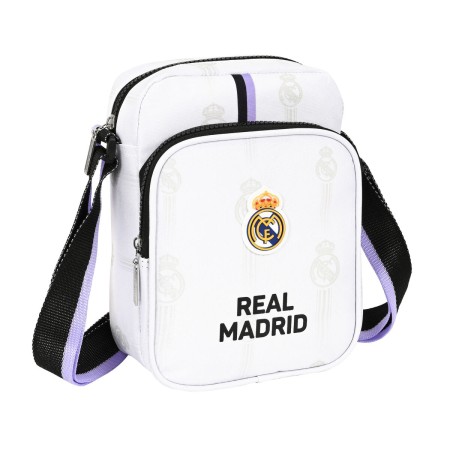 Sac à Bandoulière Real Madrid C.F. Noir Blanc (16 x 22 x 6 cm)