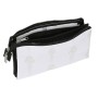 Trousse Fourre-Tout Triple Real Madrid C.F. Noir Blanc (22 x 12 x 3 cm)