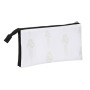 Trousse Fourre-Tout Triple Real Madrid C.F. Noir Blanc (22 x 12 x 3 cm)