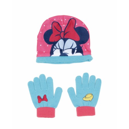 Bonnet et gants Minnie Mouse Lucky Bleu clair