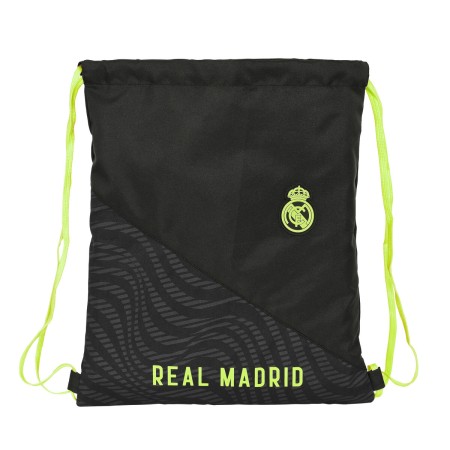 Sac à dos serré par des ficelles Real Madrid C.F. Noir (35 x 40 x 1 cm)