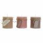 Bougie DKD Home Decor Vanille (6.8 x 6.8 x 7 cm) (3 pcs)