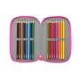 Pochette à crayons triple Rainbow High Fuchsia (12.5 x 19.5 x 5.5 cm) (36 Pièces)