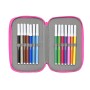 Pochette à crayons triple Rainbow High Fuchsia (12.5 x 19.5 x 5.5 cm) (36 Pièces)