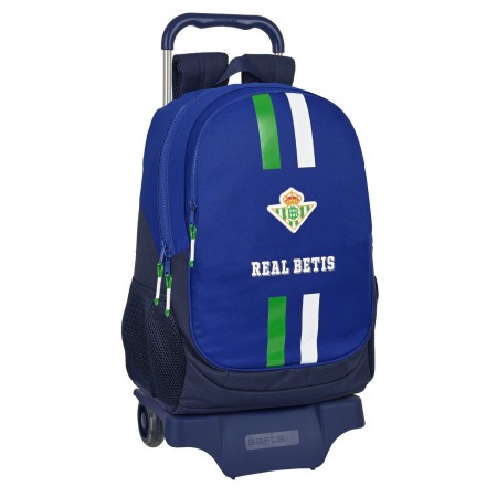 Mochila Escolar con Ruedas Real Betis Balompié Azul (32 x 44 x 16 cm)