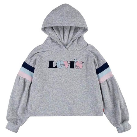 Sudadera con Capucha Unisex Levi's Full Sleeve High Rise Gris claro