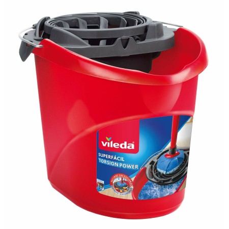 Cubo de Fregar Vileda Torsion Power Escurridor Rojo Polipropileno (10 L)