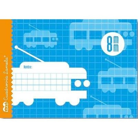 Carnet Lamela 8X8 8MM 16 Volets Feuilles quadrillées 25 Unités Bleu (25 Unités)