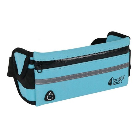 Sac Banane Running avec Sortie pour Écouteurs LongFit Sport Longfit sport Bleu Néoprène