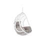 Sillón de jardín DKD Home Decor Gris Metal Poliéster ratán sintético Blanco (90 x 70 x 110 cm) (90 x 65 x 110 cm)