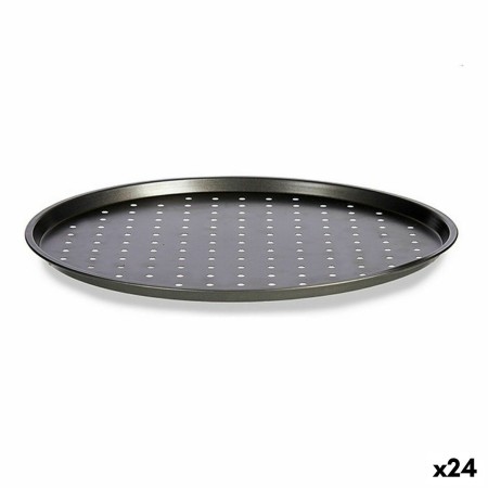 Bandeja para Horno Pizza Gris Acero al carbono 24 Unidades (33 x 1 x 33 cm)
