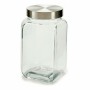 Boîte 1 L Argenté Transparent verre (10,5 x 18 x 10,5 cm) (6 Unités)