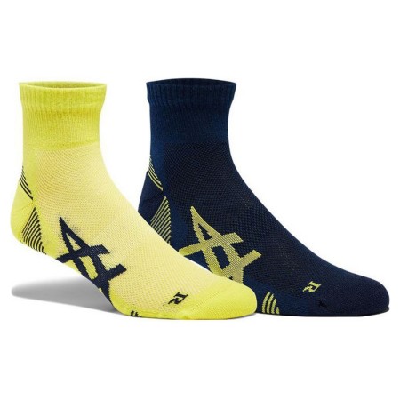 Calcetines Deportivos Asics Cushioning 2PPK Amarillo Azul oscuro