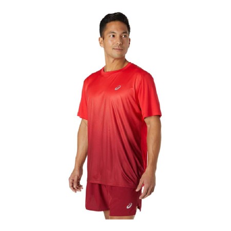 Camiseta de Manga Corta Hombre Asics Kasame Rojo