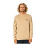 Sudadera sin Capucha Hombre Rip Curl Re Entry Marrón