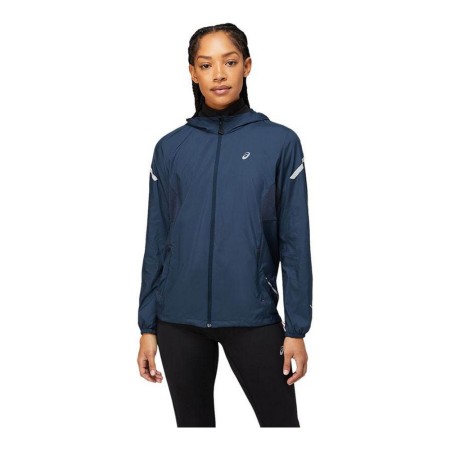 Chaqueta Cortavientos Asics Lite-Show Azul marino