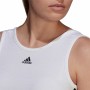Haut de Sport pour Femme Adidas Essentials 3 Stripes Blanc