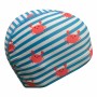 Bonnet de bain Ras Bleu Crabe Blanc Enfants