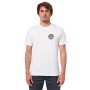 Camiseta de Manga Corta Hombre Rip Curl Down The Line Blanco