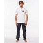 Camiseta de Manga Corta Hombre Rip Curl Down The Line Blanco