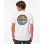 Camiseta de Manga Corta Hombre Rip Curl Down The Line Blanco