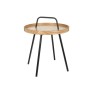 Mesa auxiliar Home Deco Factory Beige Negro Madera