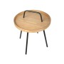 Mesa auxiliar Home Deco Factory Beige Negro Madera