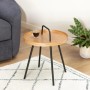 Table d'appoint Home Deco Factory Beige Noir Bois