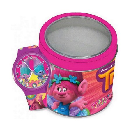 Reloj Infantil Cartoon TROLLS - Tin Box