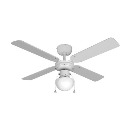 Ventilador de Techo con Luz EDM Caribe Blanco 50 W