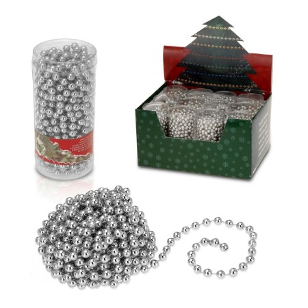 Boules de Noël 7,5 m Chaîne Décorative Argenté