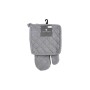 Ensemble de gants de cuisine et maniques Atmosphera Gris Coton