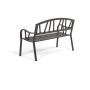 Banc avec Dossier Anthracite Fer (123 X 53 X 86 cm)