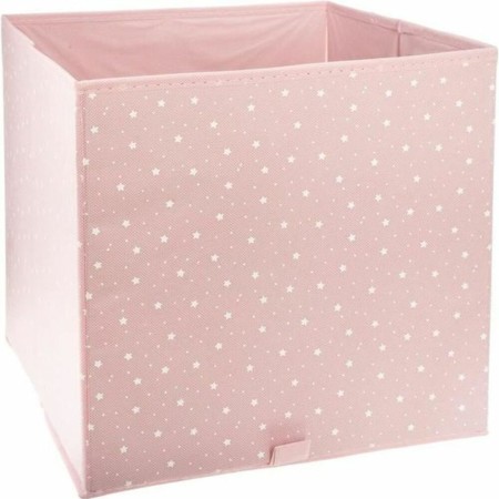 Boîte Multiusage Atmosphera 83477 Etoiles Rose Textile (29 x 29 x 29 cm)