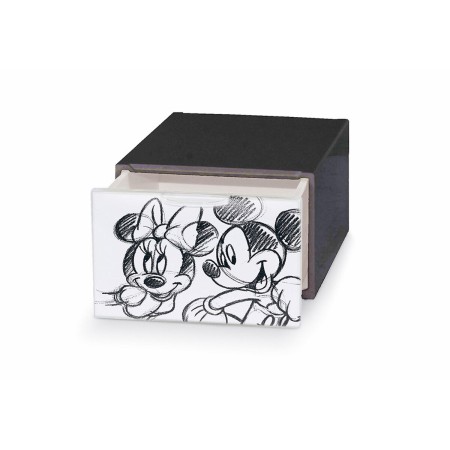 Caisson à Tiroirs Domopak Living Mickey & Minnie Plastique Gris foncé (28 x 40 x 15 cm)