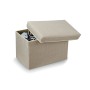 Pouf Domopak Living Maison Compartiment de rangement Beige Tissu (49 x 31 x 31 cm)