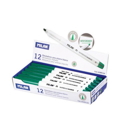 Rotuladores Milan Pizarra blanca 12 Unidades Verde PVC