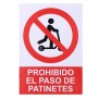 Cartel Normaluz Prohibido acceder con patinete Vinilo (21 x 30 cm)