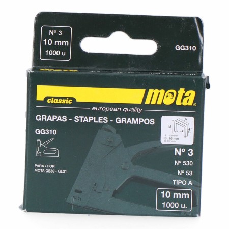 Agrafes Mota gg310 1000 Unidades Nº 3 10 mm