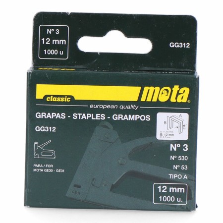 Agrafes Mota gg312 1000 Unidades Nº 3 12 mm