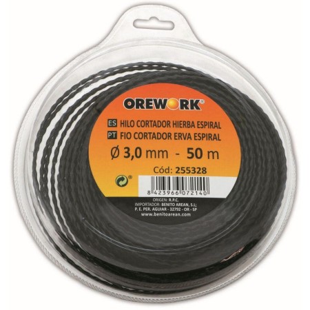 fil coupe-bordure Orework Ø 3,3 mm Nylon Tressé Spirale 50 m