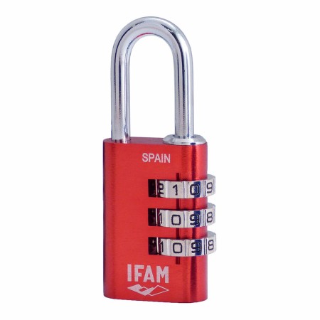 Serrure à combinaison IFAM Combi30 Rouge Aluminium Acier chromé (3 cm)