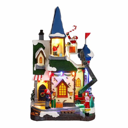 Adorno Navideño Luz Escena Casa (20,5 x 14,5 x 34 cm)